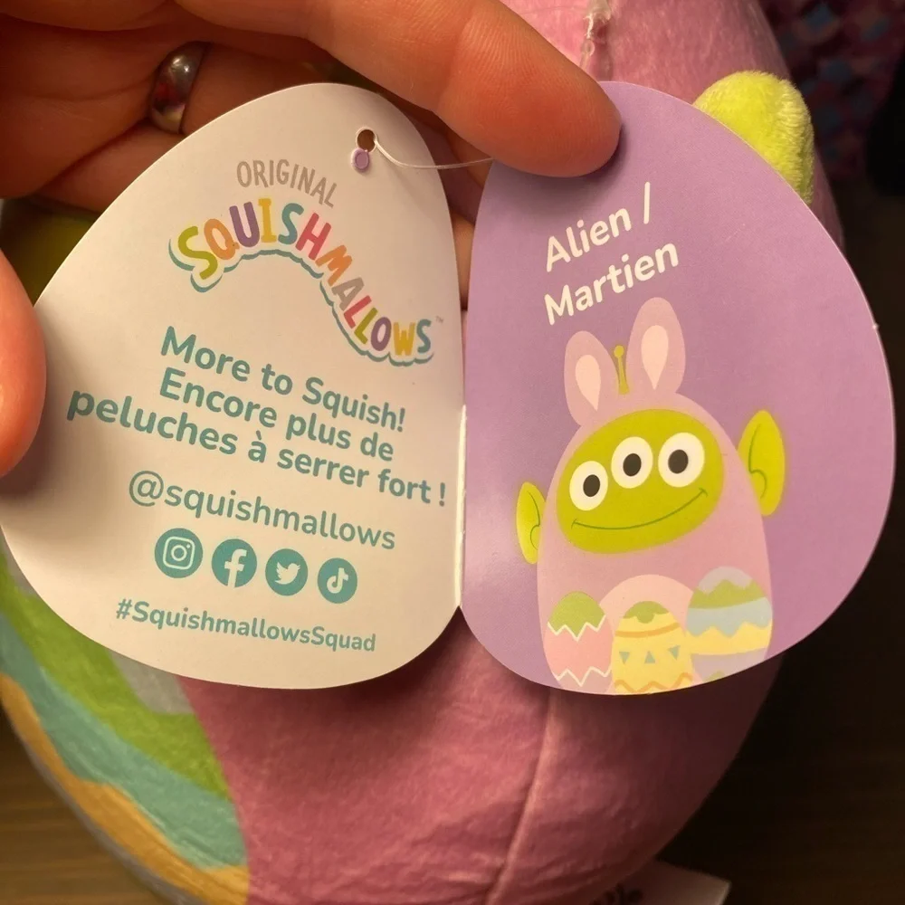 Disney Pixar Toy Story Alien Easter Bunny Suit Squishmallow Plush Pink Green NWT